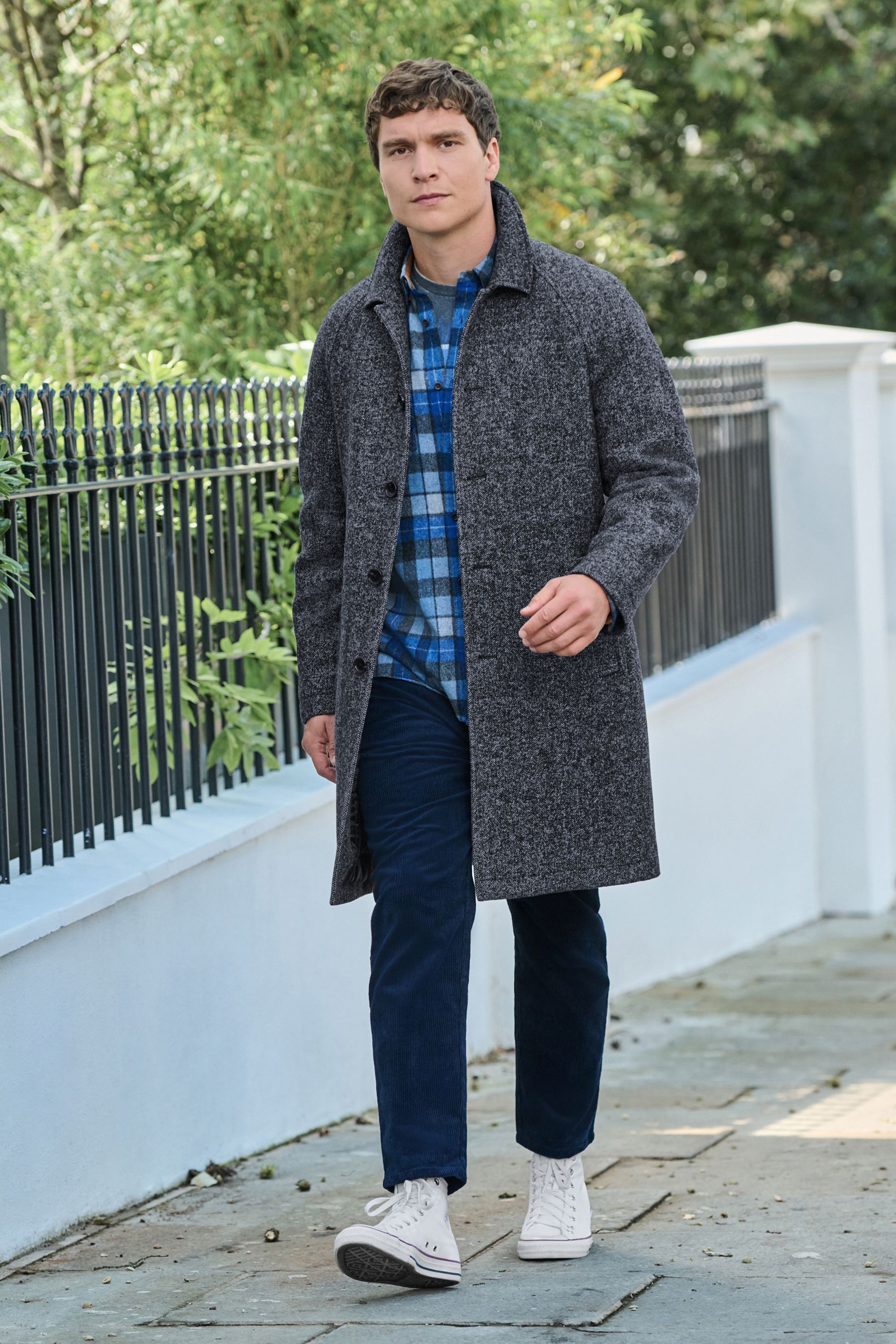 Textured wool coat sales