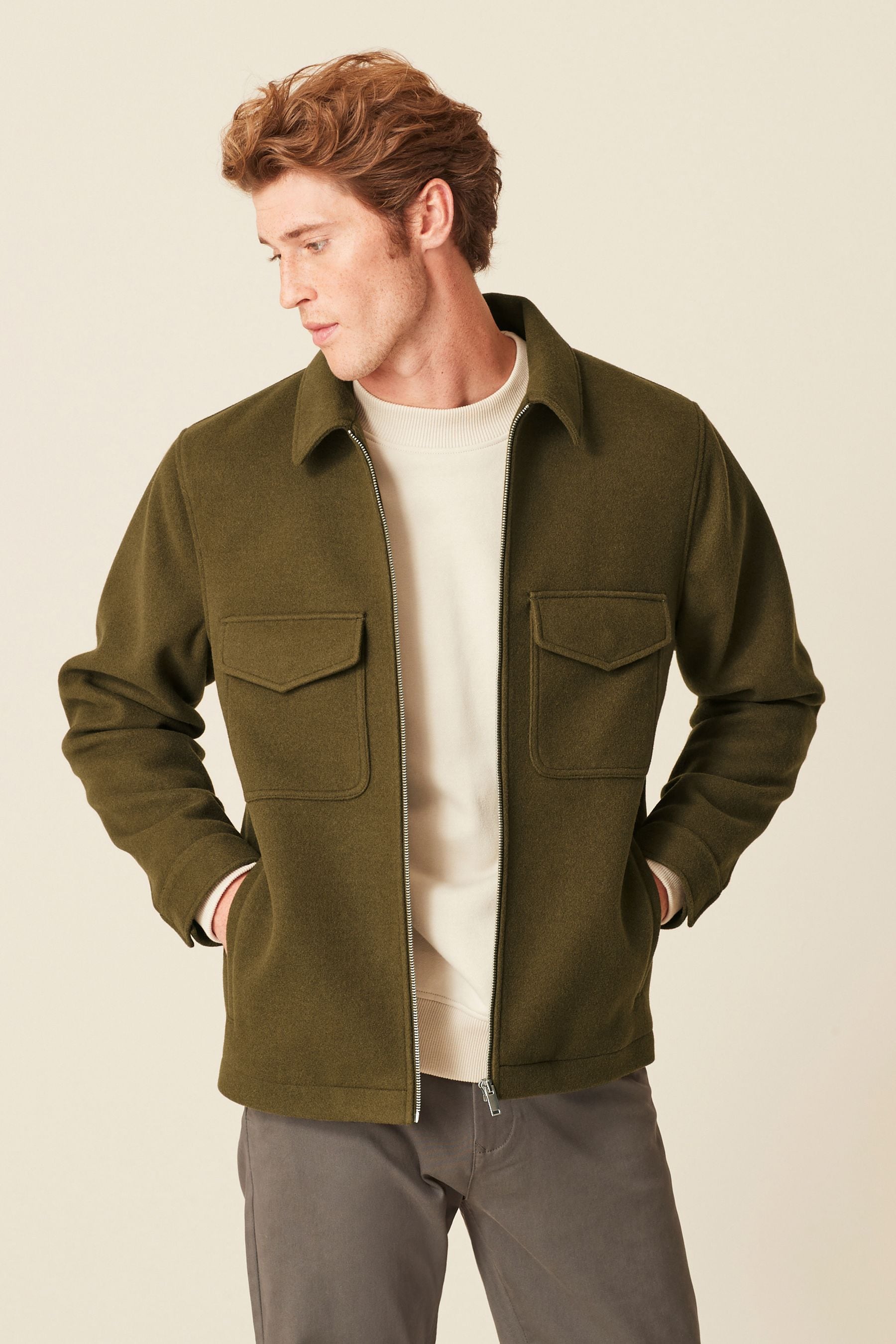 Green trucker jacket shop