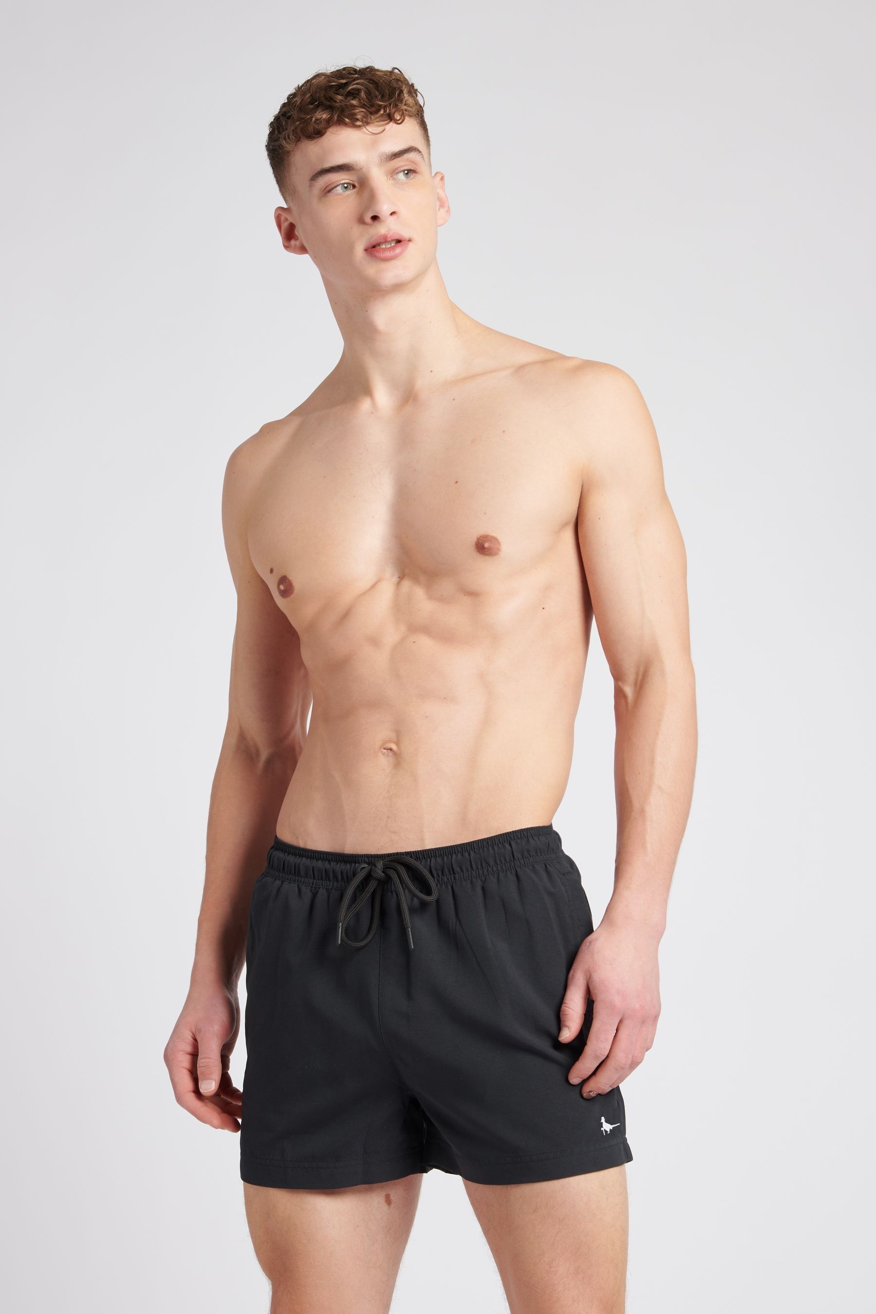 Buy Jack Wills Ridley Black Swim Shorts from Next Luxembourg