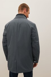 Grey Shower Resistant Four Pocket Funnel Neck Coat - Image 3 of 15