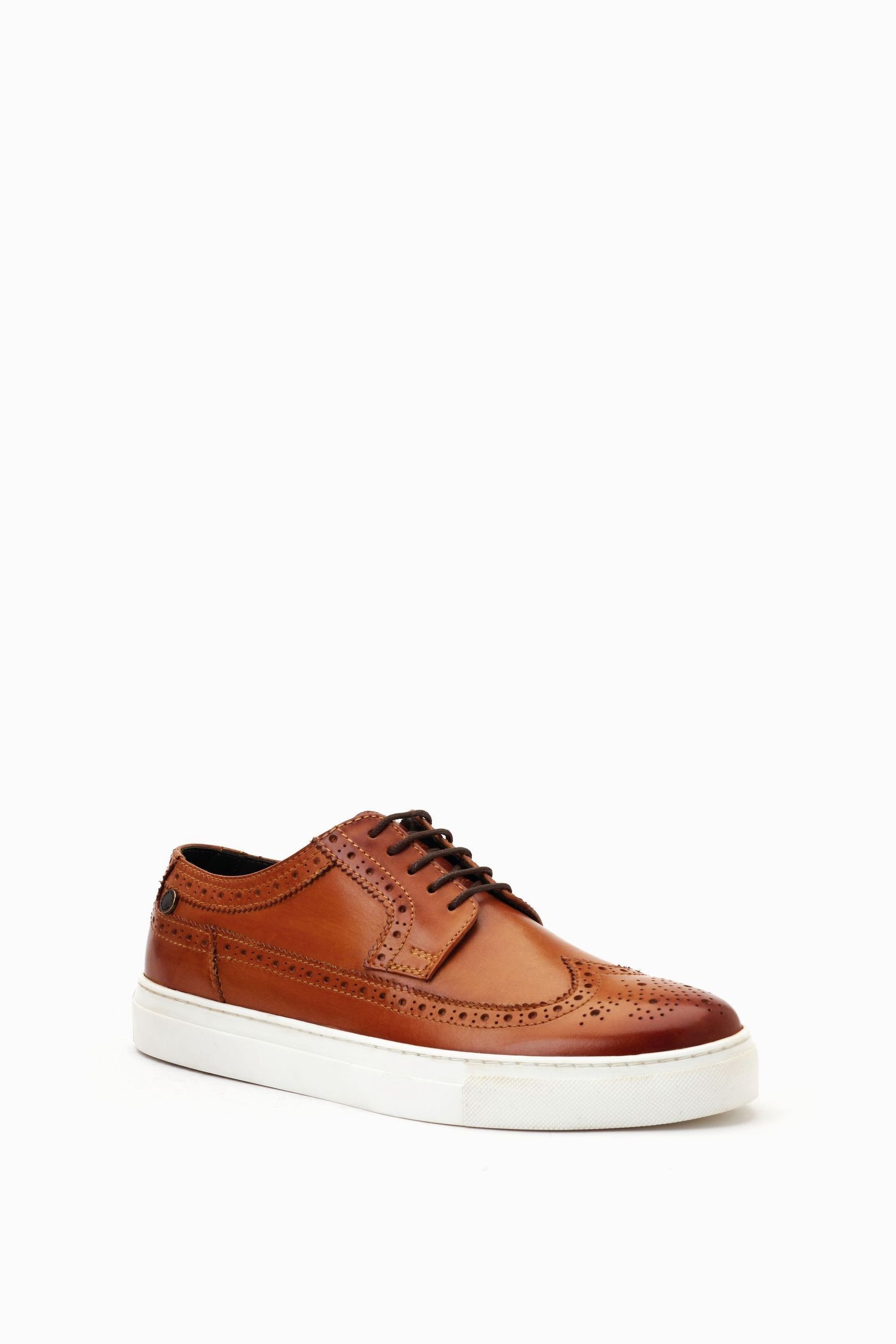 Buy Base London Mickey Lace Up Brown Brogue Trainers from Next Luxembourg