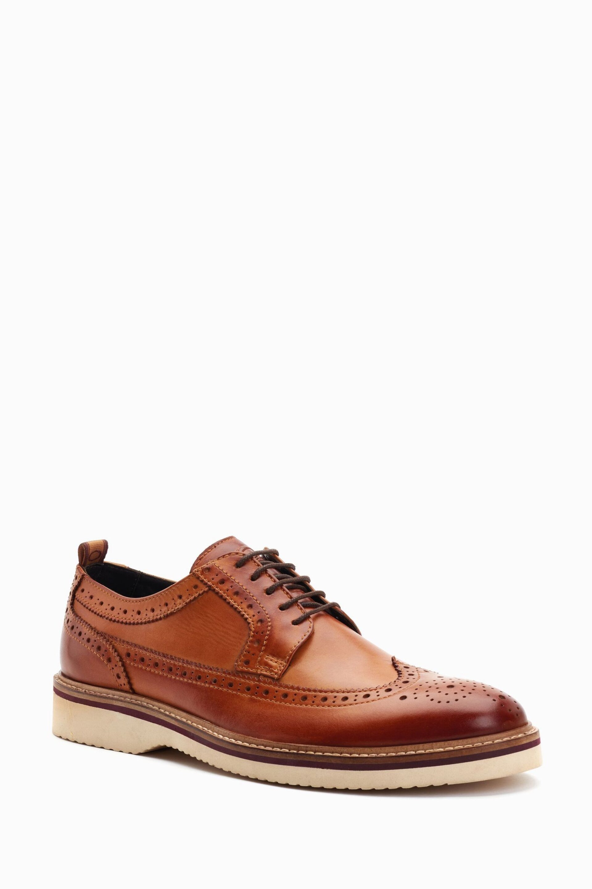 Base London Sully Lace Up Brogue Shoes - Image 3 of 6