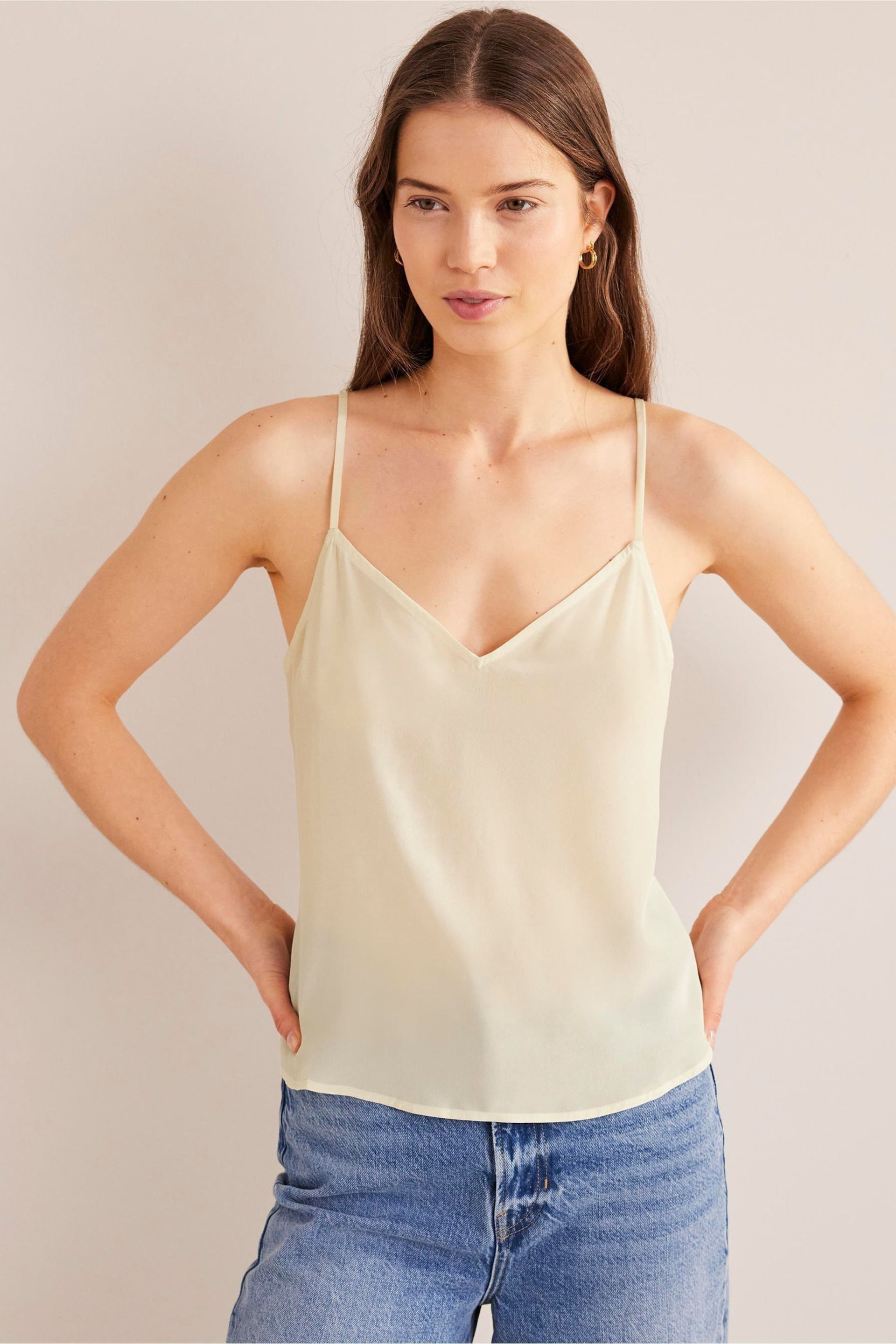 Boden White Silk Cami Top - Image 1 of 5