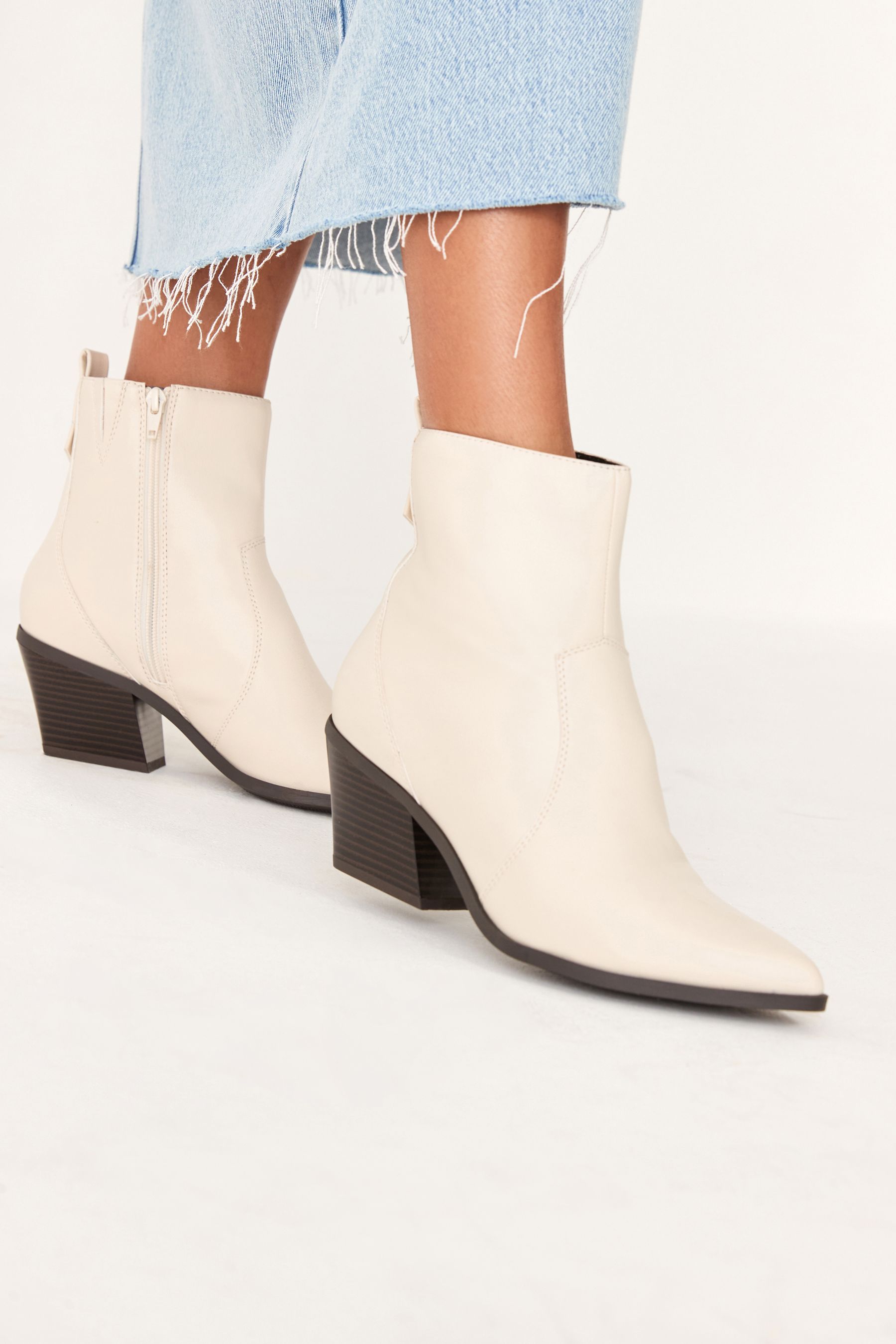White ankle boots ireland sales
