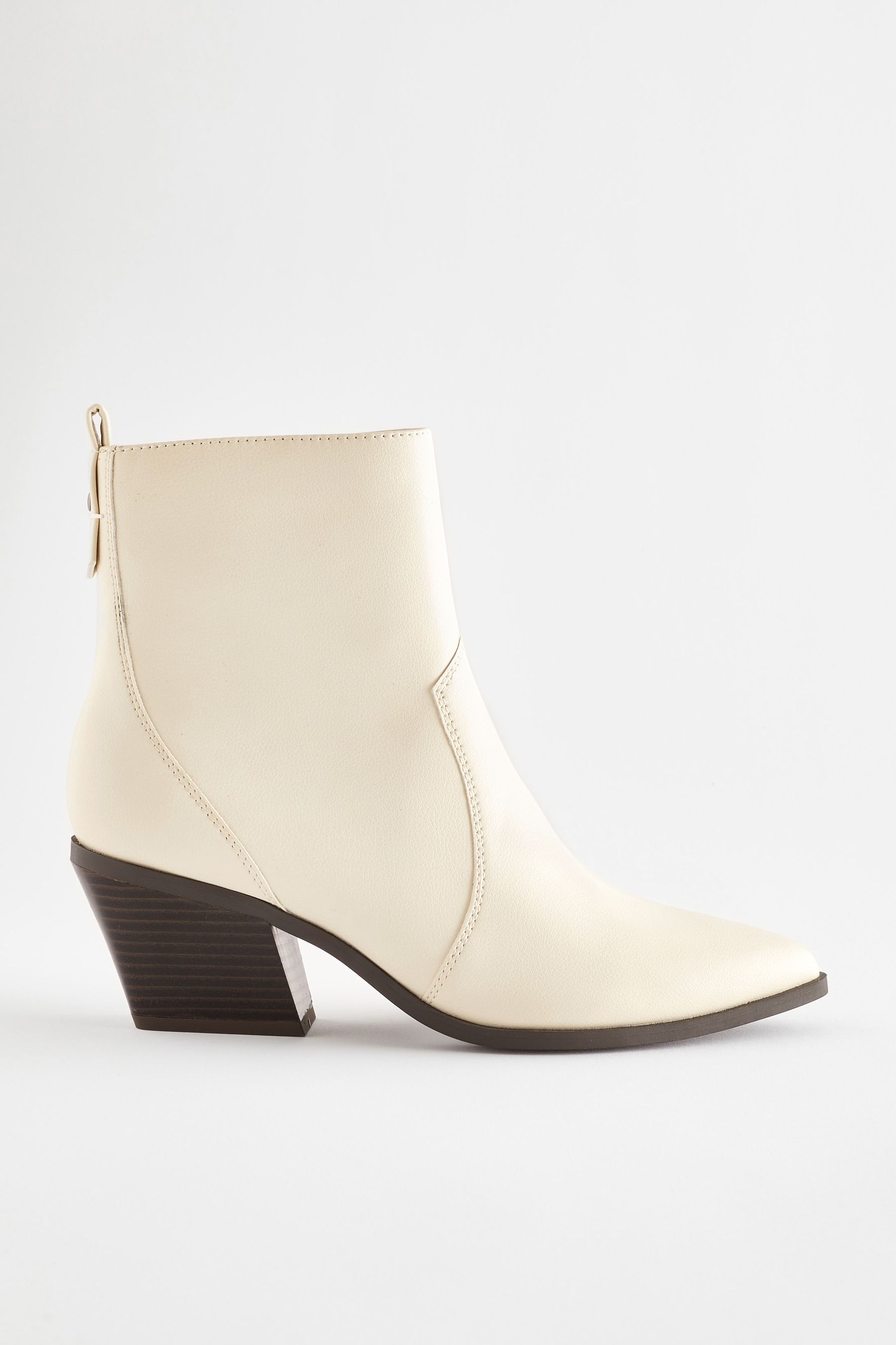 White ankle boots wide fit outlet