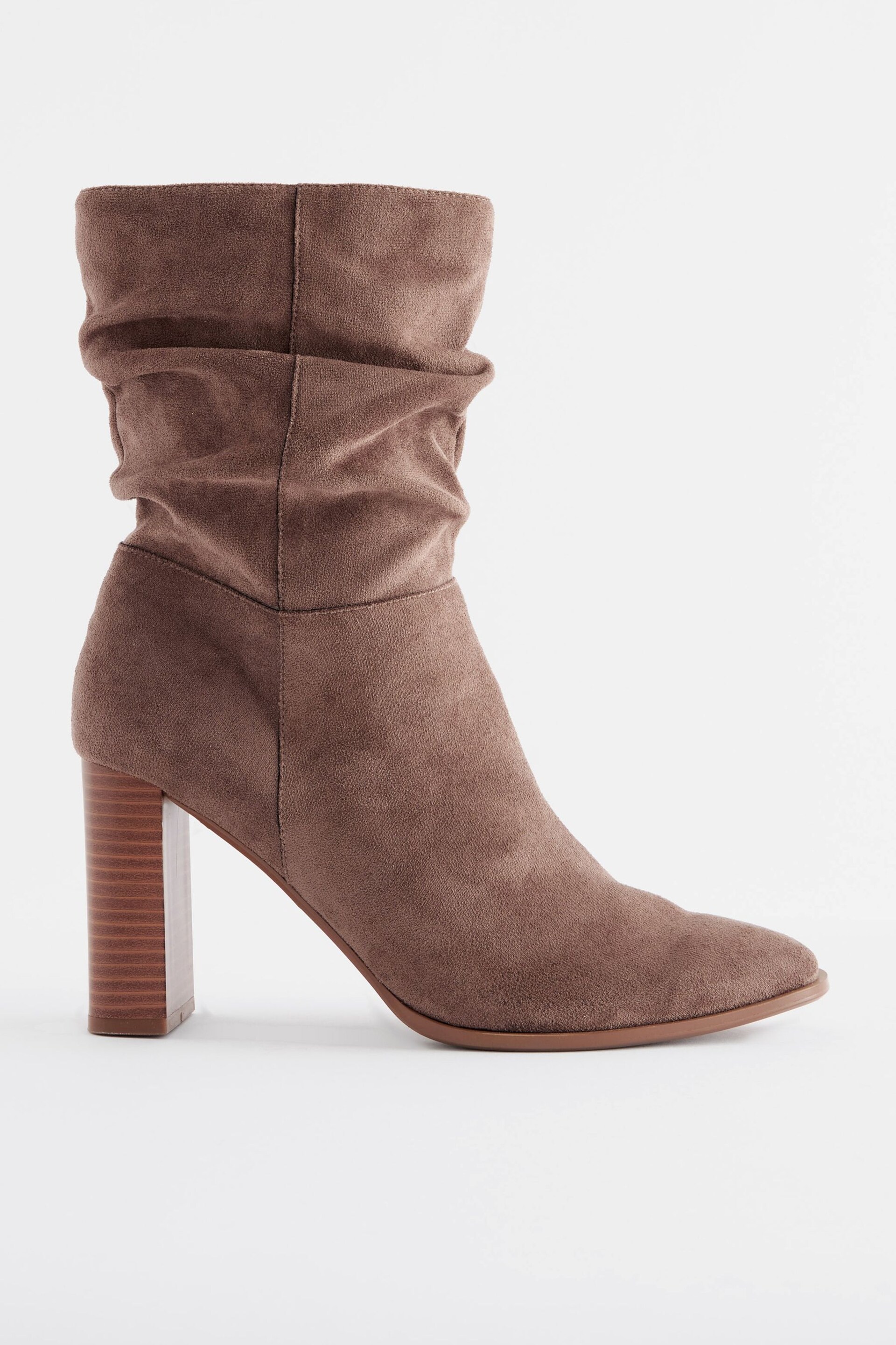 Mink Brown Forever Comfort® Heeled Slouch Midi Boots - Image 3 of 7