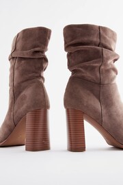 Mink Brown Forever Comfort® Heeled Slouch Midi Boots - Image 6 of 7