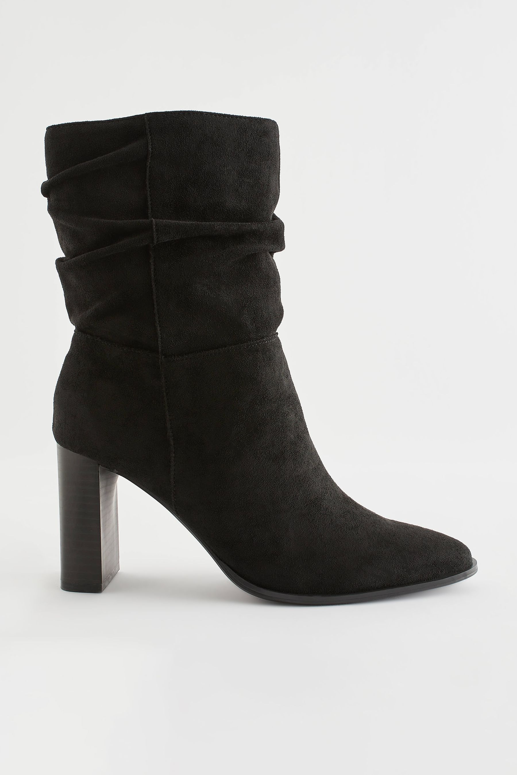 Buy Black Forever Comfort Heeled Slouch Midi Boots from Next Belgium