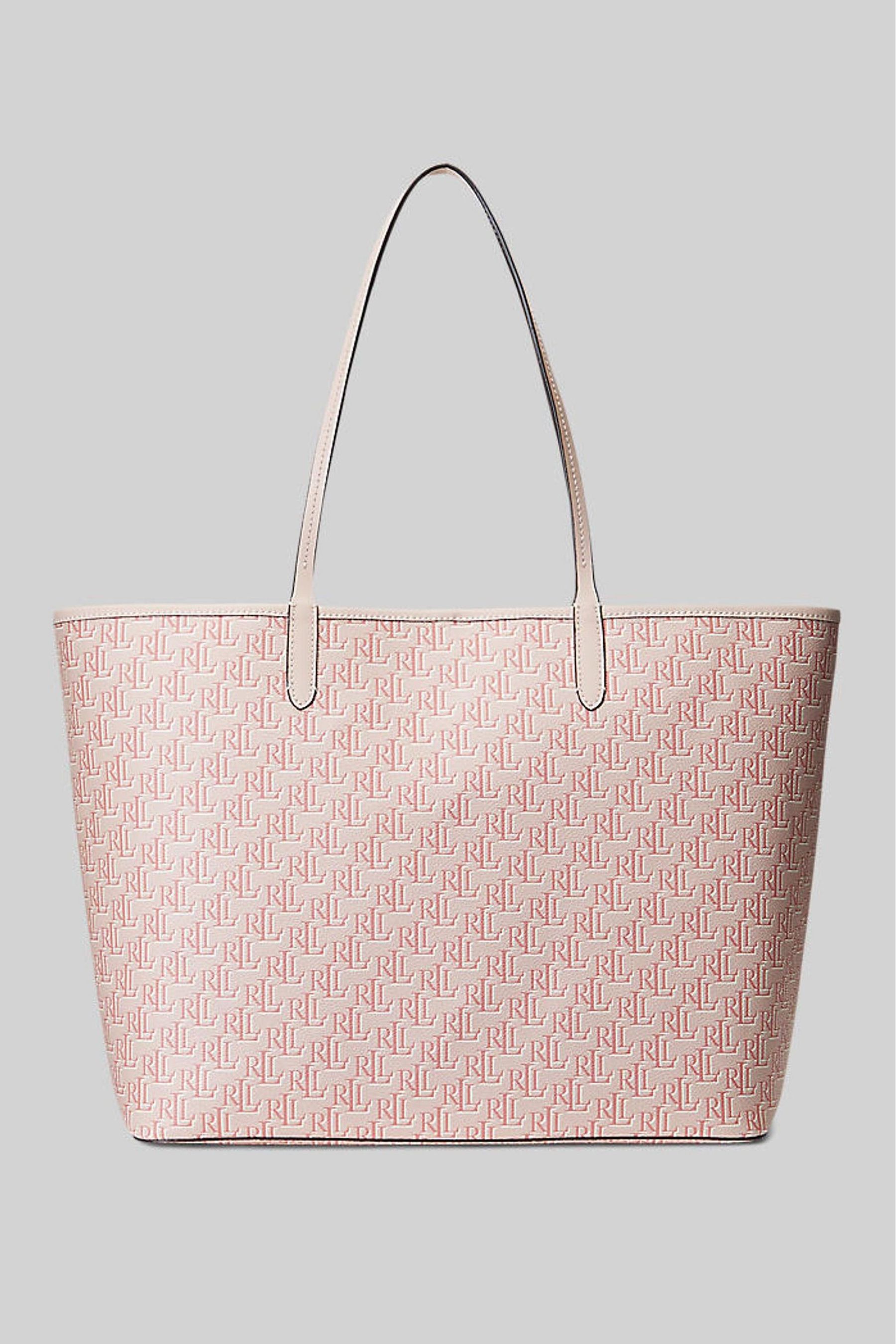 Buy Lauren Ralph Lauren Pink Coated Canvas Medium Collins Tote Bag from Next Lithuania