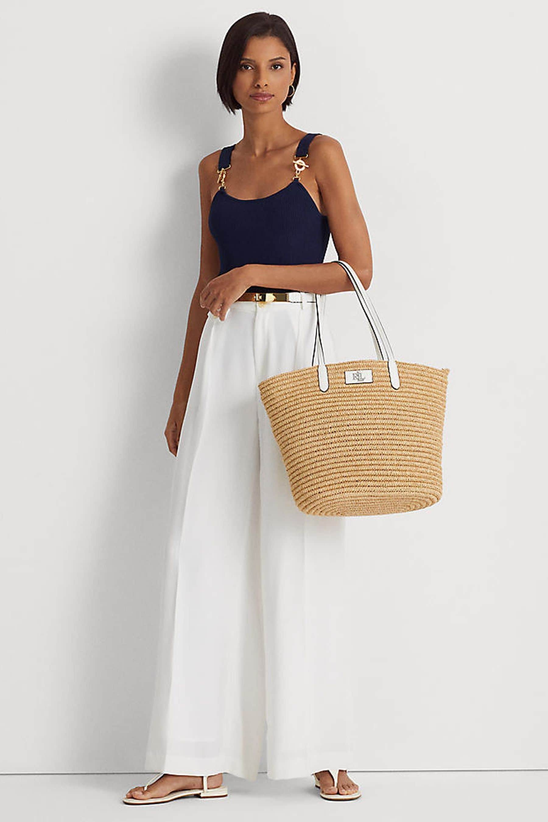 Ralph lauren straw handbags top