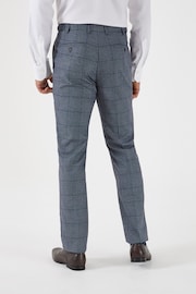 Skopes Reece Blue Check Tailored Fit Suit Trousers - Image 2 of 3