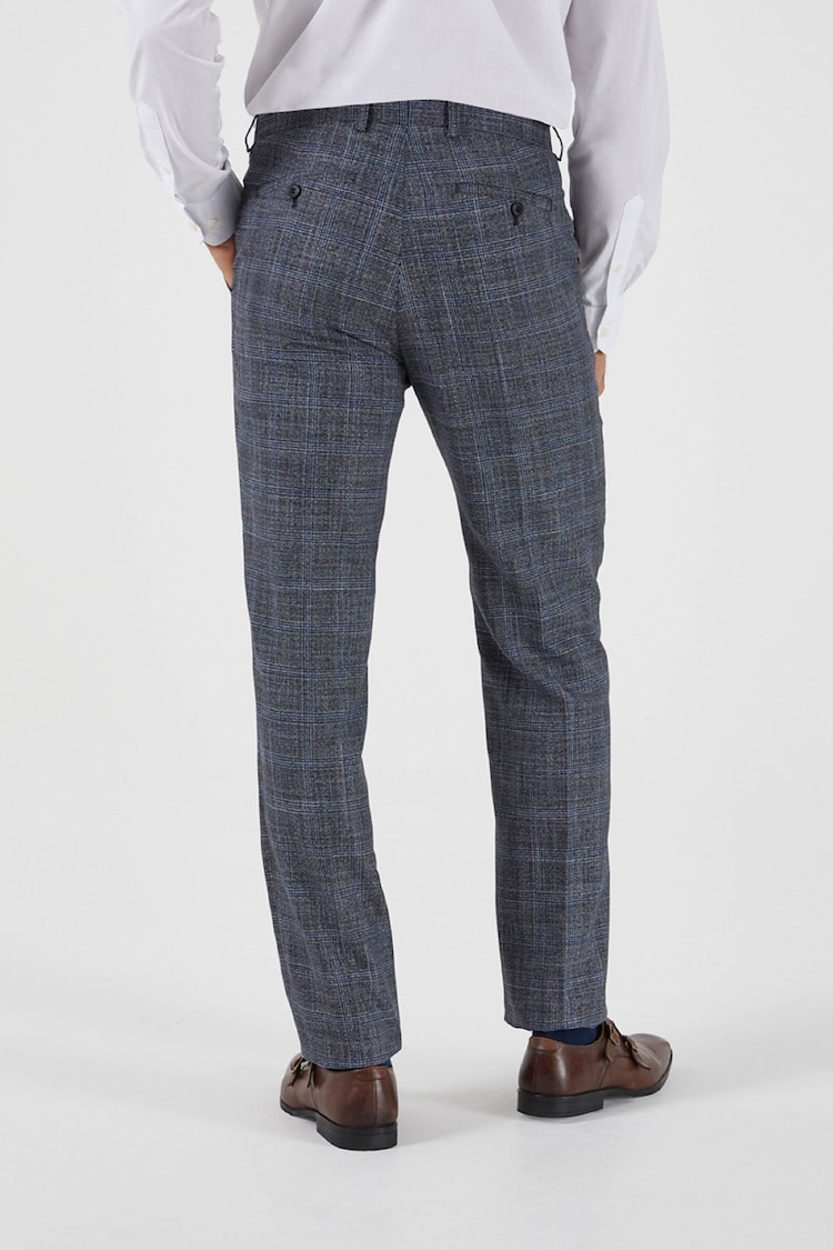 Skopes Acaro Grey Check Tailored Sustainable Suit Trousers - Image 2 of 2