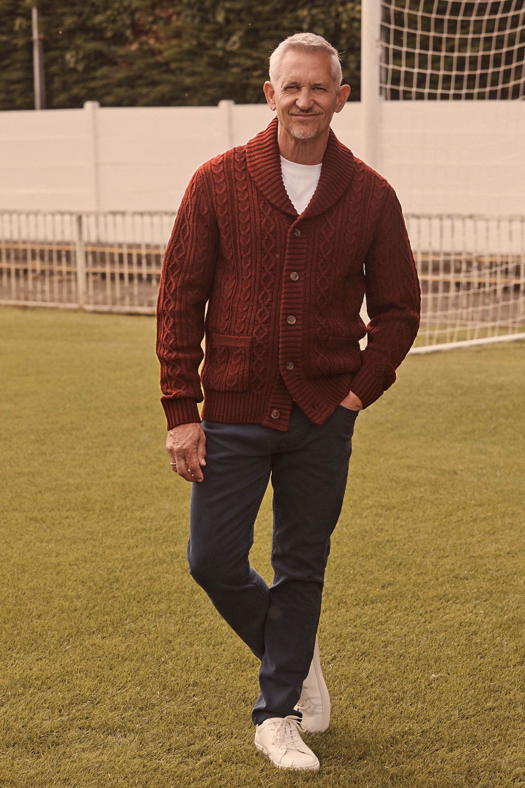 Brick red cardigan shop