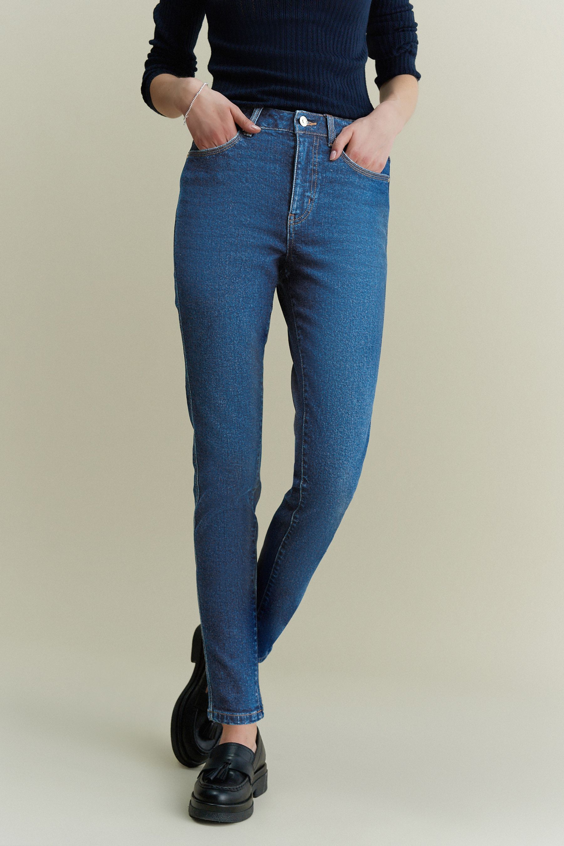 Mom jeans stretch hot sale