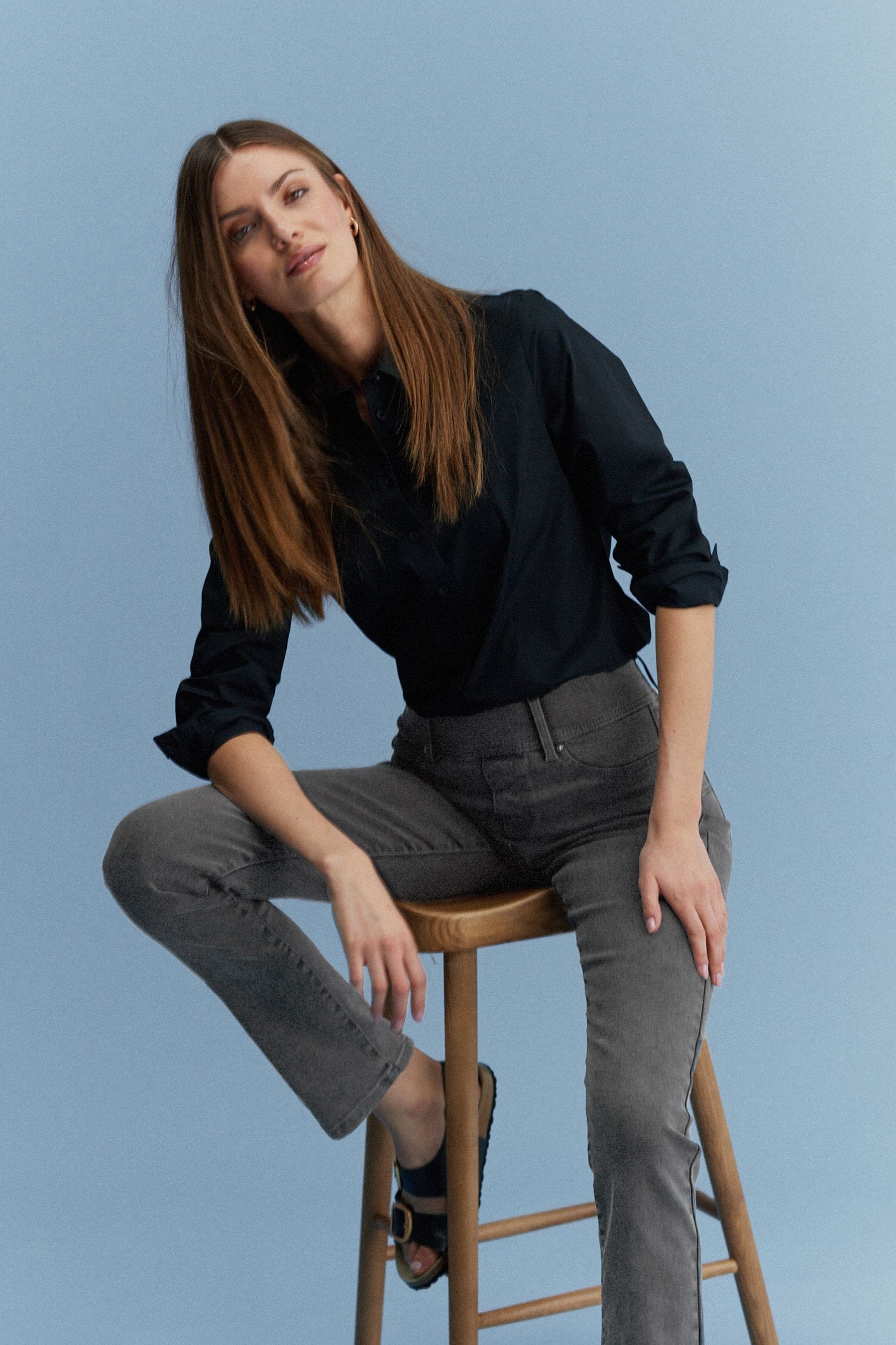 Buy Grey Super Stretch Soft Sculpt Pull On Slim Denim Leggings from Next Luxembourg
