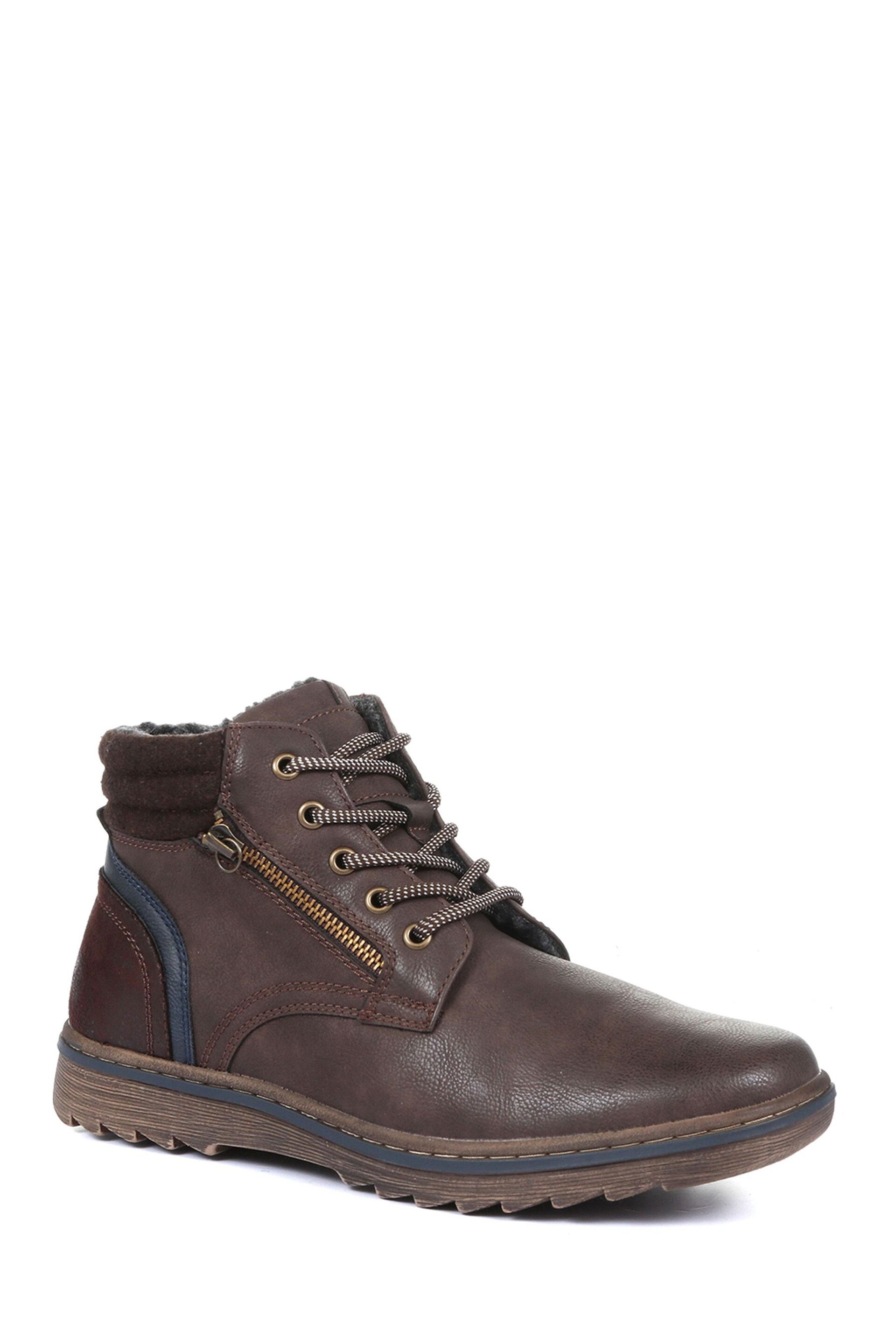 Pavers Brown Lace-Up Ankle Boots - Image 2 of 5