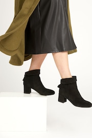 Jones Bootmaker Black Lylah Heeled Suede Ankle Boots - Image 1 of 6