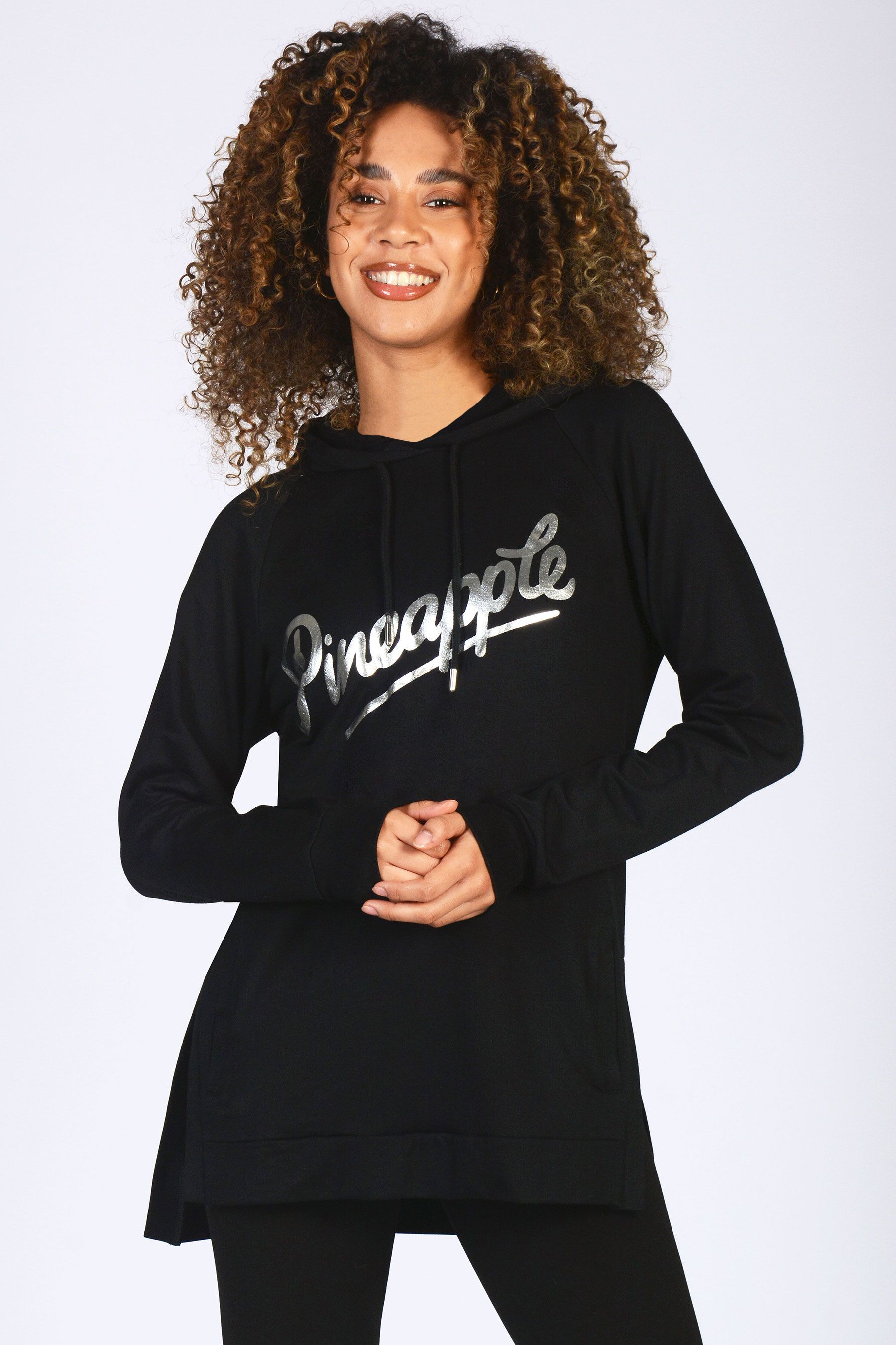 Side slit hoodie hot sale