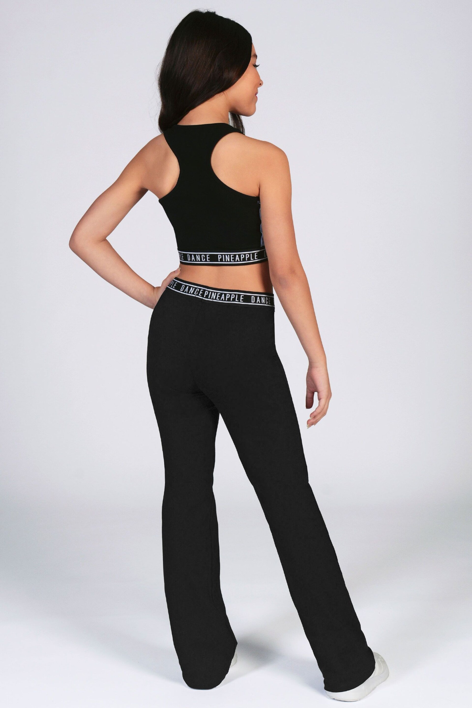 Pineapple Black Flare Girls Jersey Trousers - Image 2 of 5
