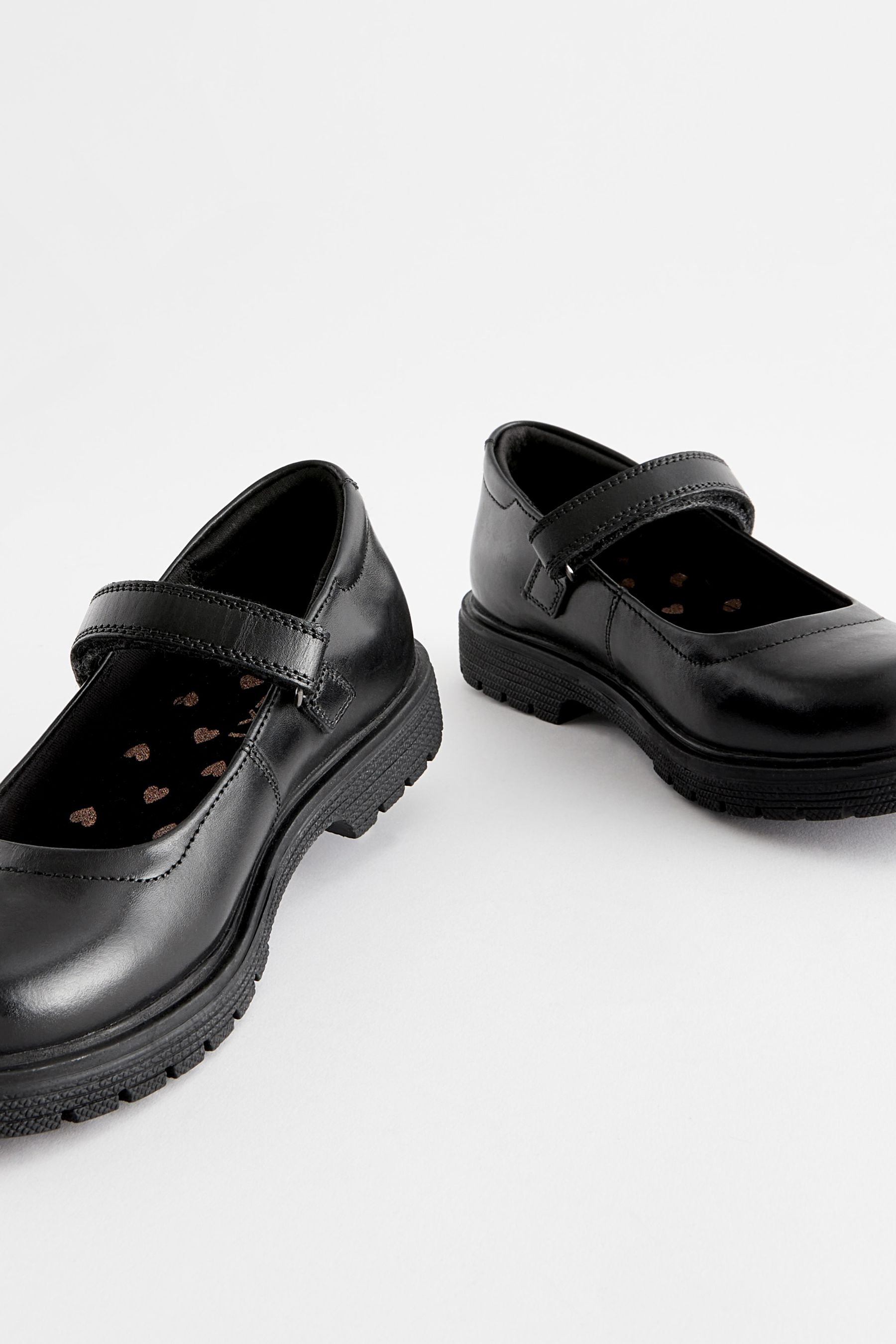 Black leather school shoes size 7 hotsell