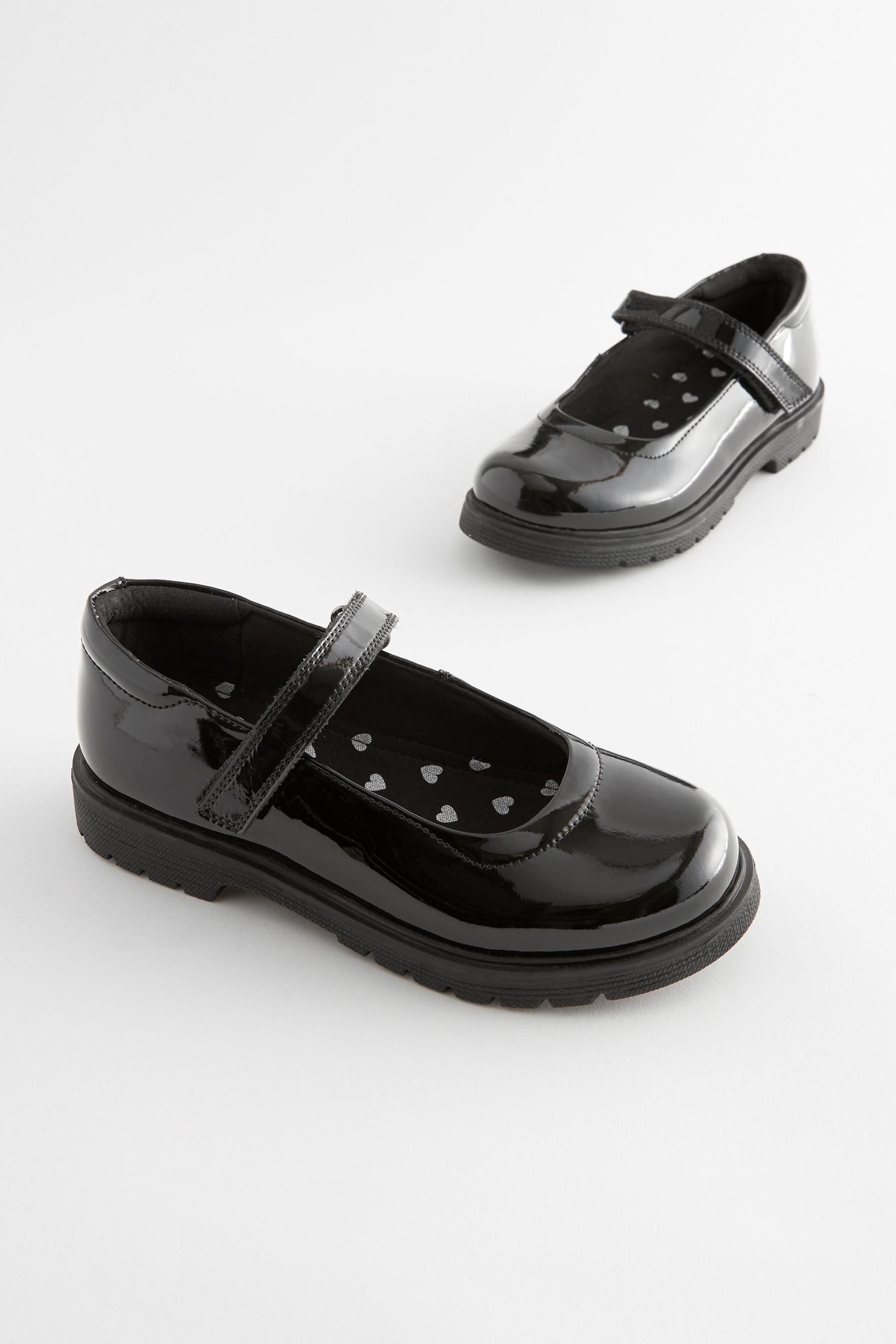 Girls patent black shoes sale