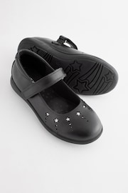 Black School Leather Star Mary Jane Shoes - Image 4 of 6