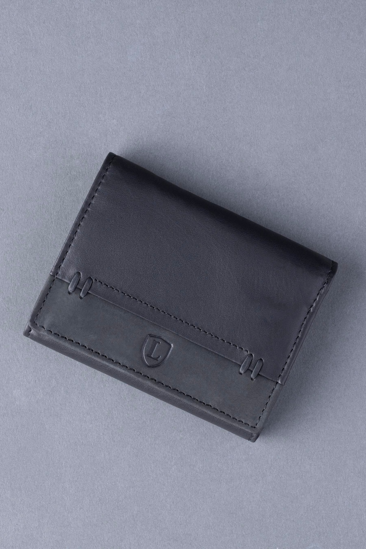 Lakeland Leather Black Stitch Leather Tri-Fold Wallet - Image 1 of 5