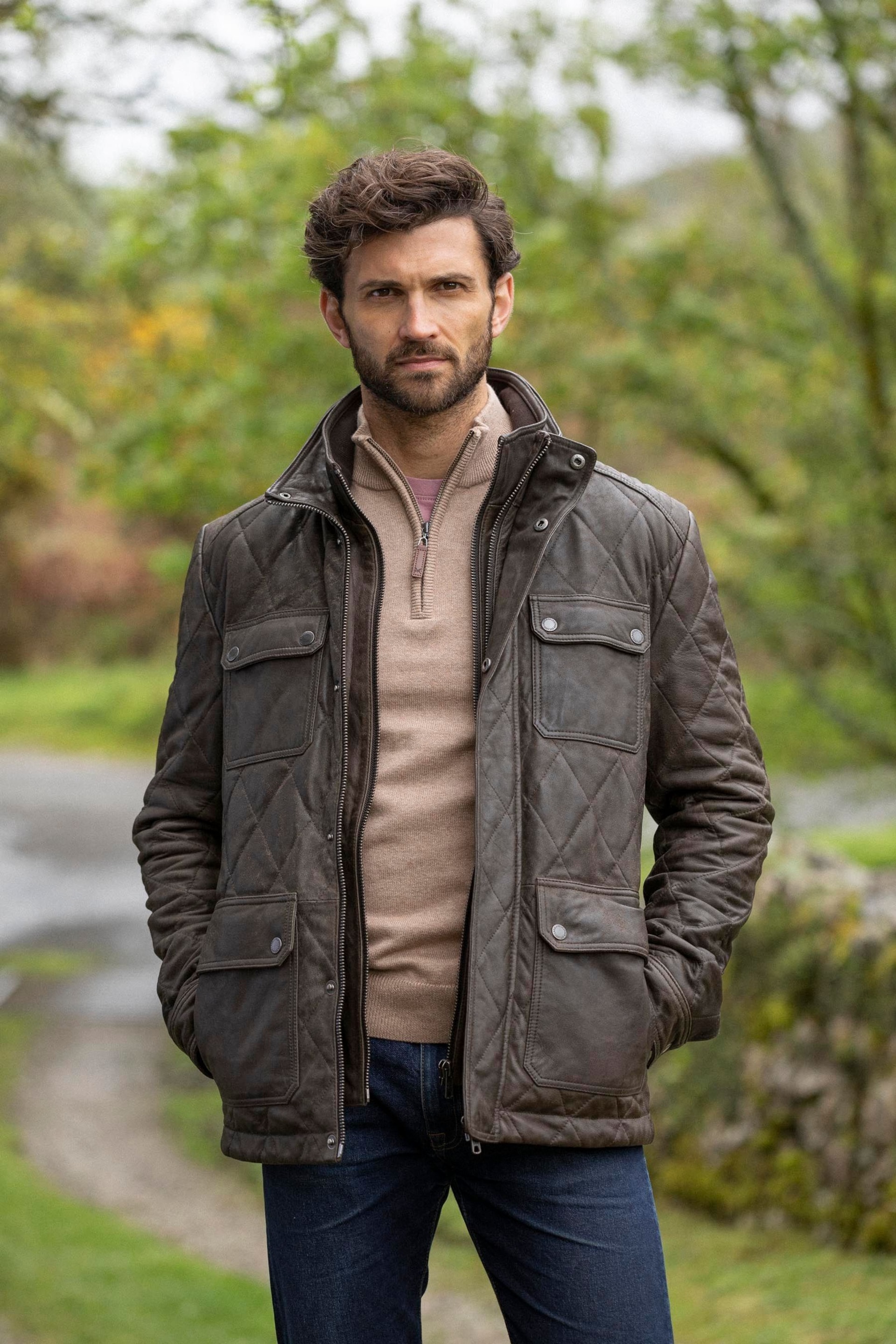 Lakeland Leather Brown Rusland Leather Jacket - Image 2 of 6