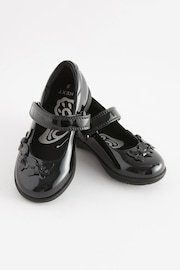 Black Patent Wide Fit (G) School Junior Butterfly Mary Jane Shoes - Image 1 of 8