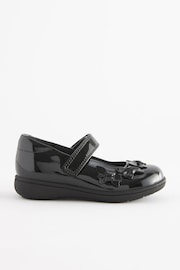 Black Patent Wide Fit (G) School Junior Butterfly Mary Jane Shoes - Image 2 of 7