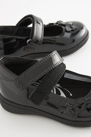 Black Patent Wide Fit (G) School Junior Butterfly Mary Jane Shoes - Image 4 of 8