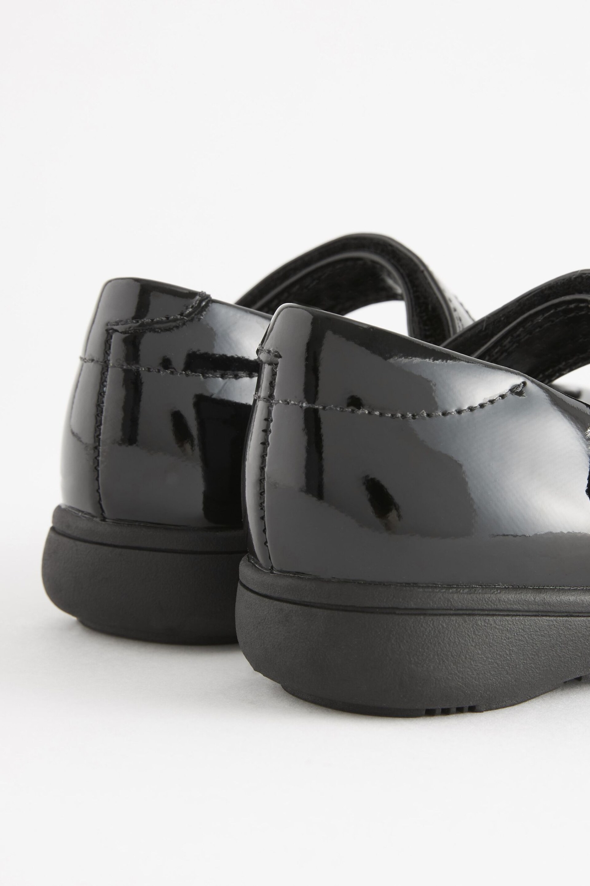 Black Patent Wide Fit (G) School Junior Butterfly Mary Jane Shoes - Image 6 of 7