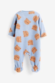 Blue Fleece Baby Sleepsuits 2 Pack - Image 3 of 4
