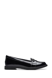 Clarks Black Multi Fit Patent Scala Loafer Shoes - Image 1 of 7