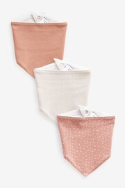 Peachy Pink 3 Pack Baby Bibs - Image 1 of 4