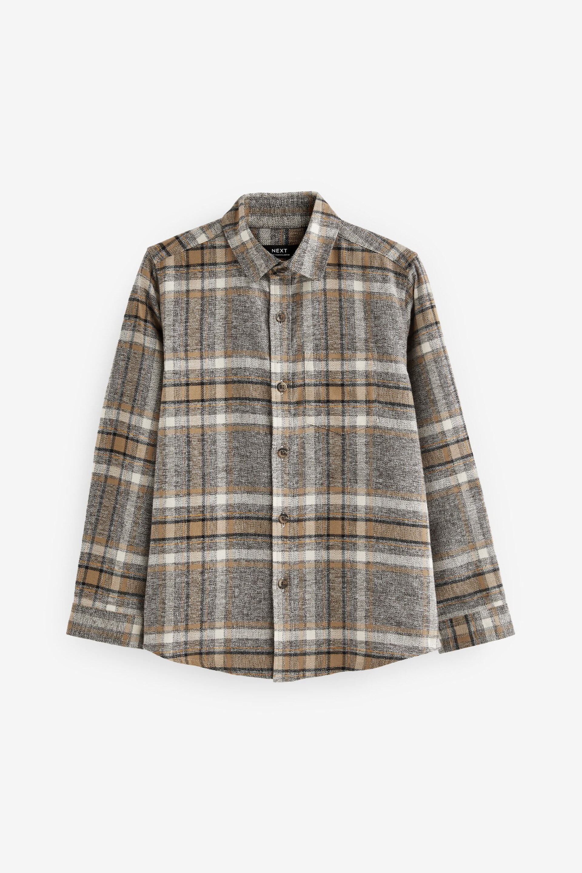 Grey Long Sleeve Check Shirt (3-16yrs) - Image 5 of 6