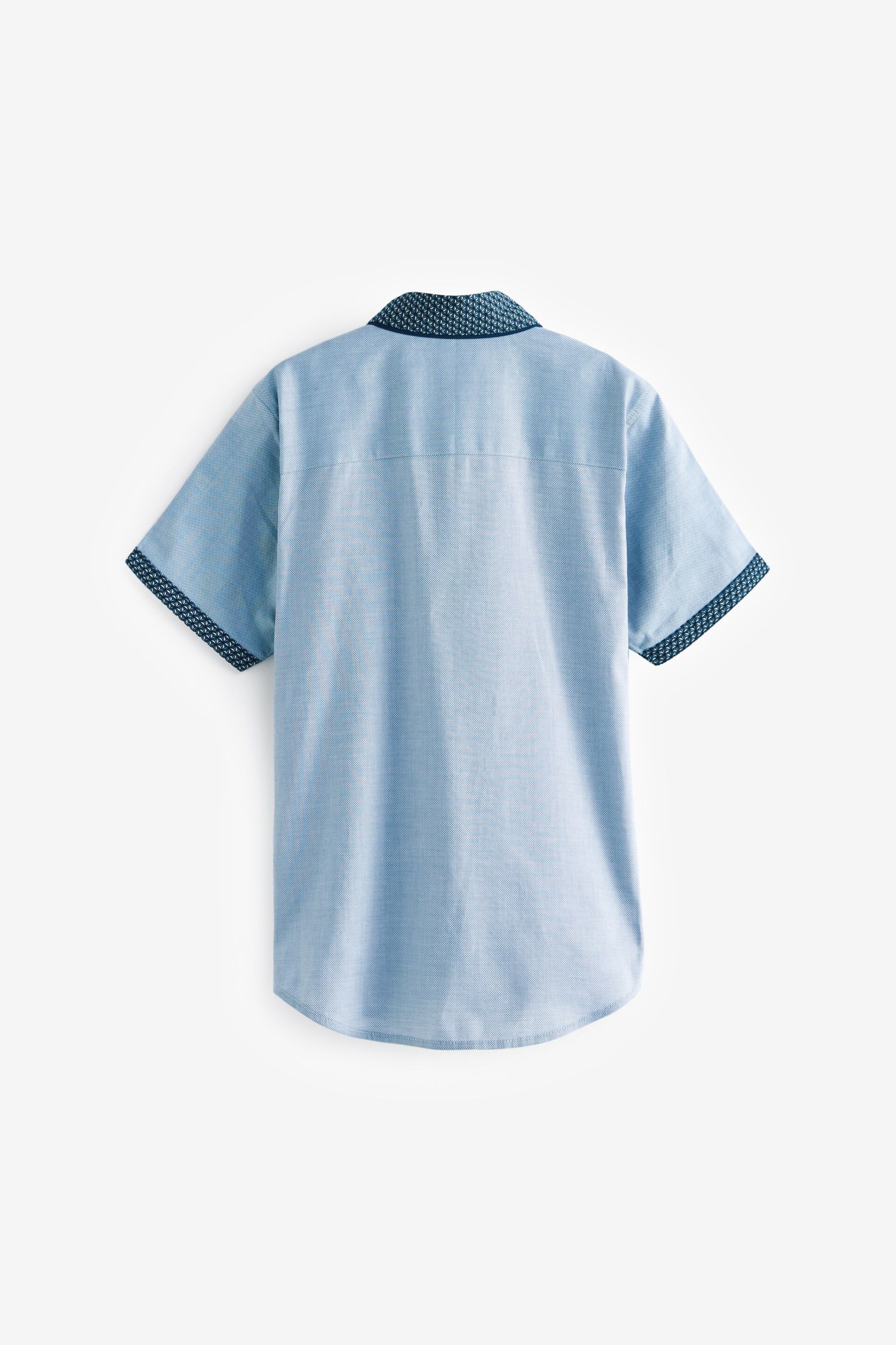 Blue Short Sleeve Smart Shirt (3-16yrs) - Image 6 of 7