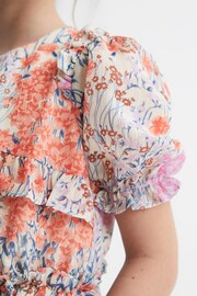 Reiss Pink Print Hester Junior Floral Print Blouse - Image 4 of 6