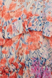 Reiss Pink Print Hester Junior Floral Print Blouse - Image 6 of 6