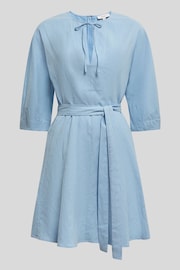 Reiss Blue Freida Relaxed Fit Self-Tie Mini Dress - Image 2 of 6