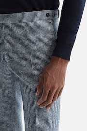 Reiss Blue Rogan Slim Fit Wool Trousers - Image 4 of 5