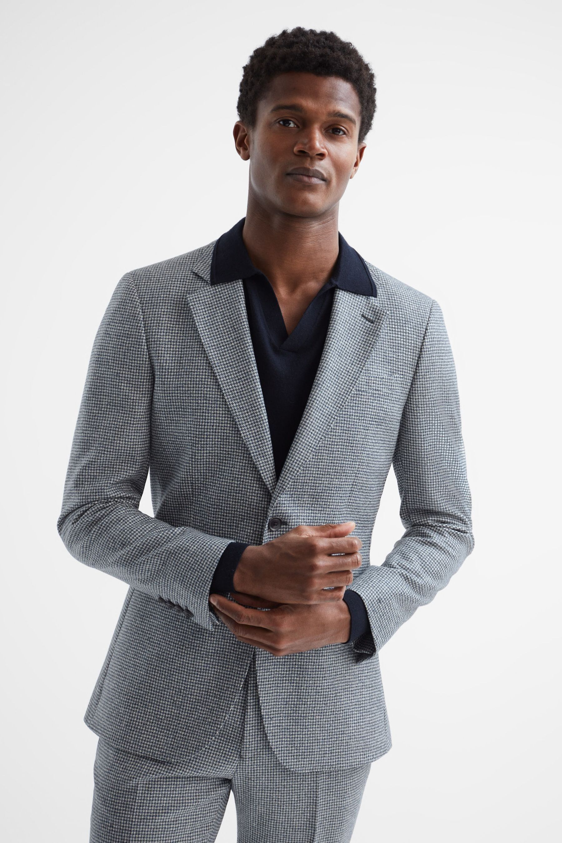 Buy Reiss Blue Rogan Single Breasted Wool Slim Fit Blazer from Next Iceland