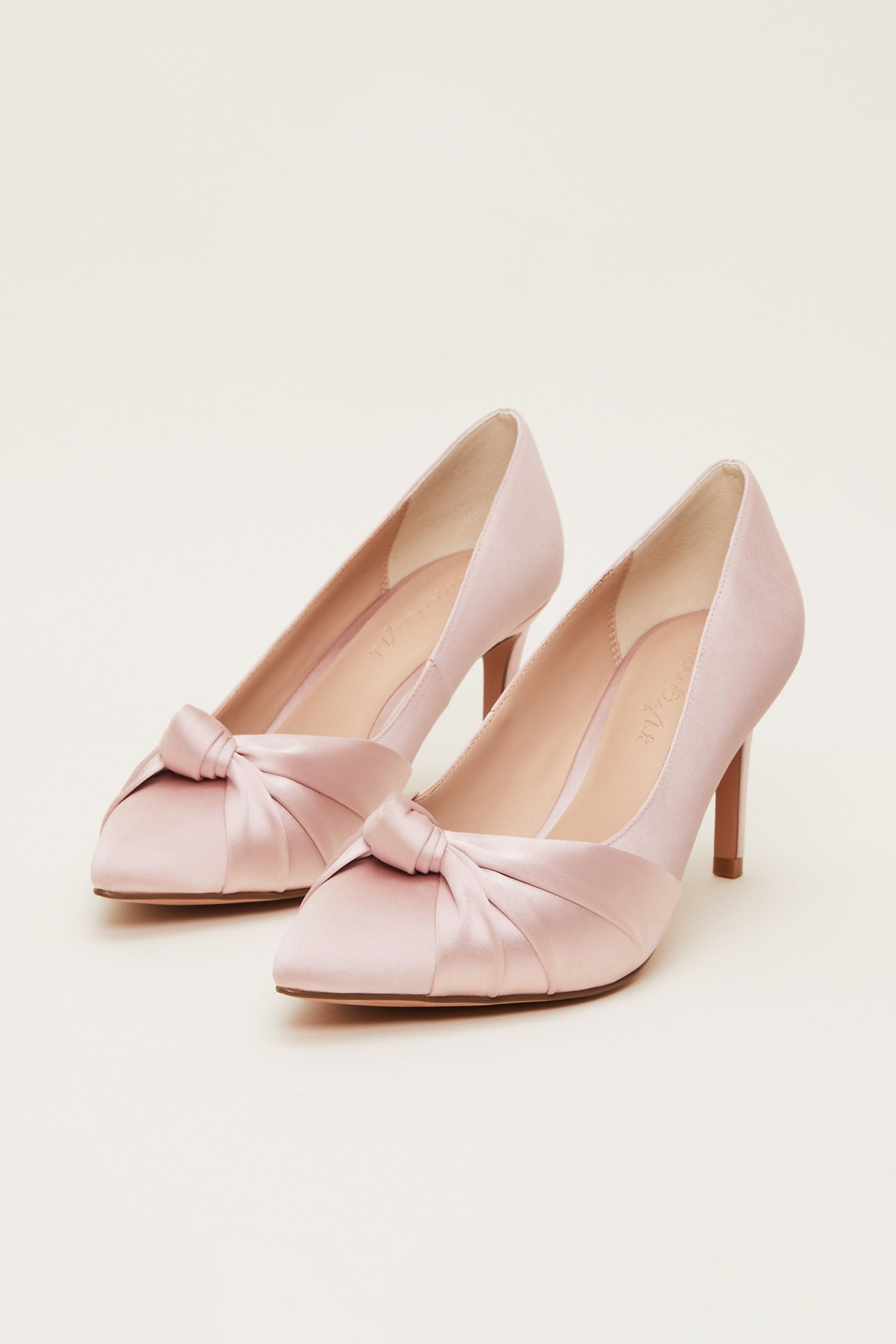 Baby pink satin shoes new arrivals