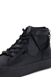 Kickers Black Youth Tovni Hi Stack Chain Leather Trainers - Image 6 of 6