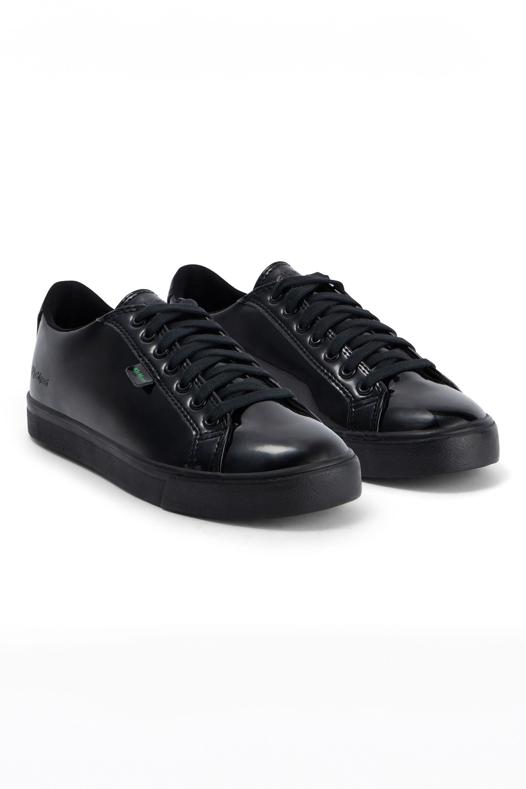 Buy Kickers Black Womens Vegan Tovni Patent Lacer Trainers from Next Canada