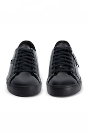 Kickers Black Womens Vegan Tovni Patent Lacer Trainers - Image 5 of 8