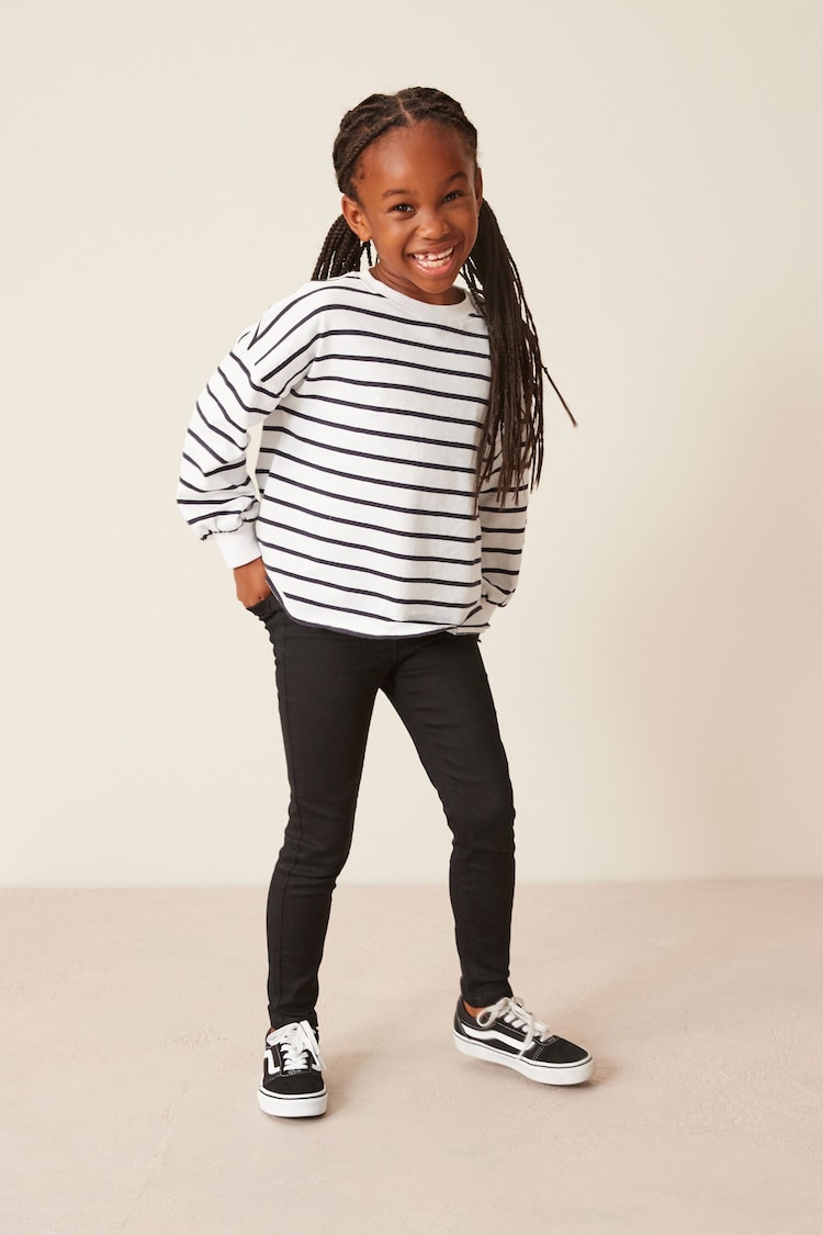 Black Long Length Stretch Jeggings (3-16yrs) - Image 1 of 7