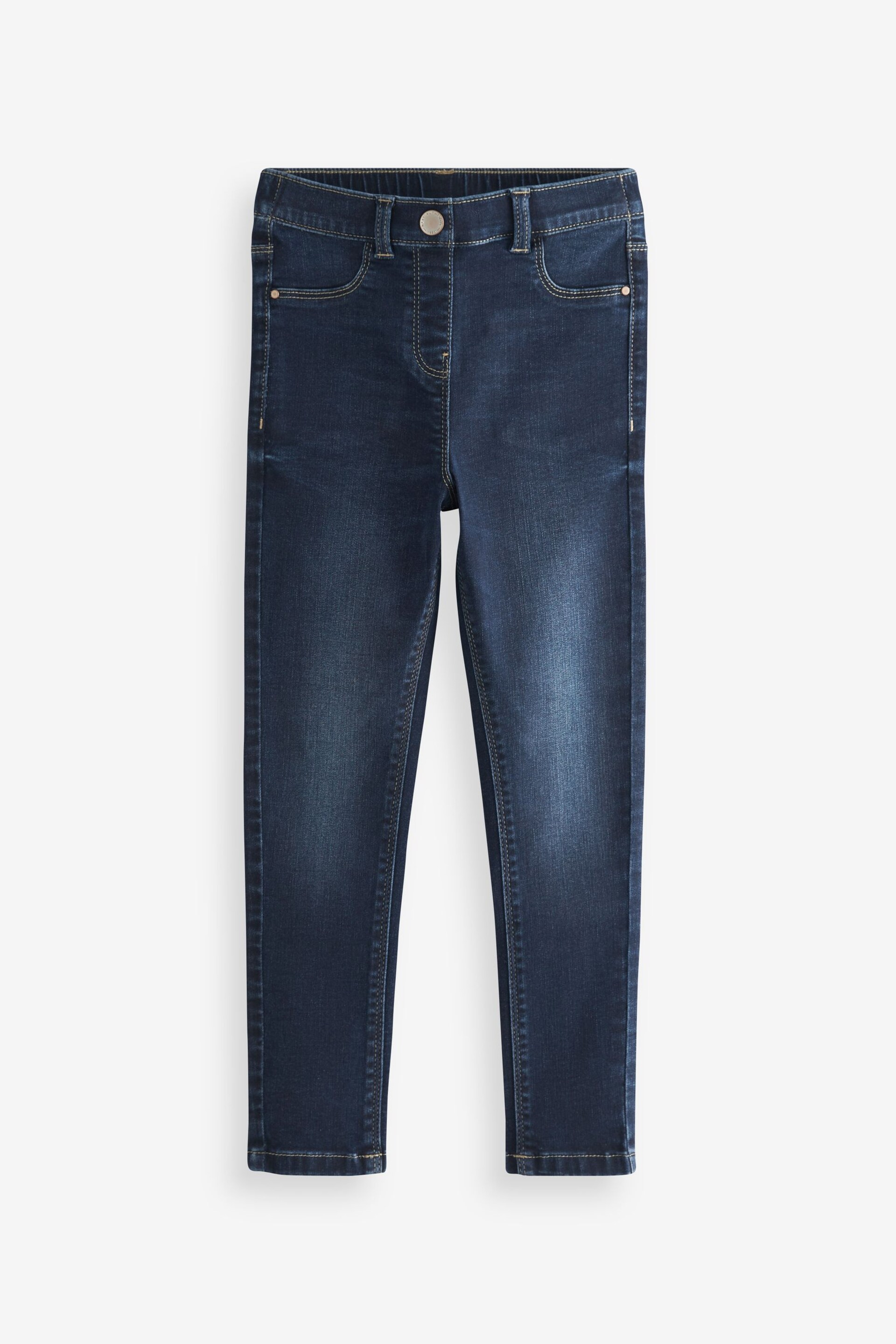 Dark Blue Long Length Stretch Jeggings (3-16yrs) - Image 1 of 3