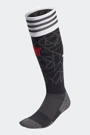 adidas Black Adult Sport Performance Manchester United 23/24 Home Socks - Image 1 of 3