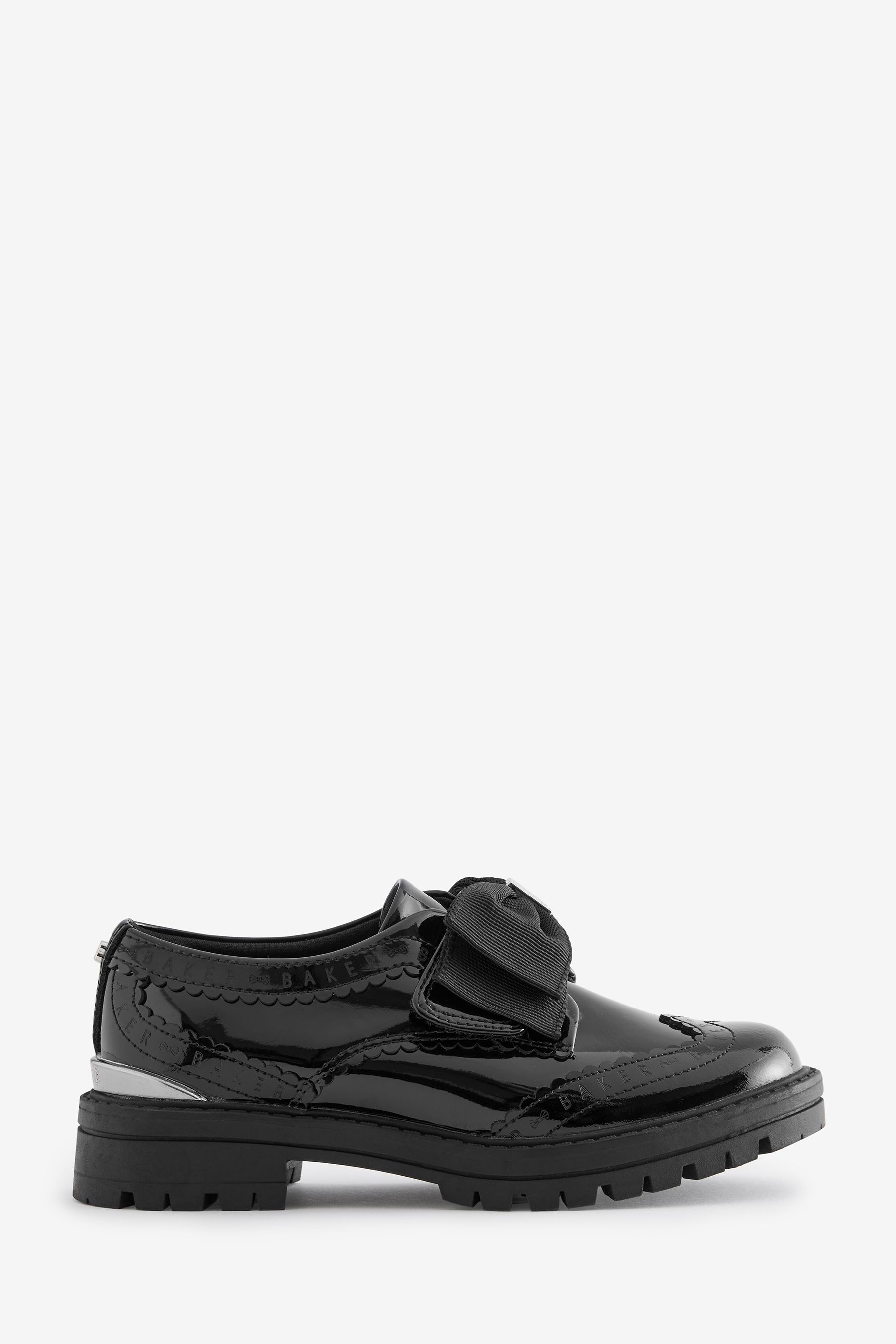 Buy Baker by Ted Baker Girls Back to School Black Patent Brogue Shoes with Bow from Next Luxembourg